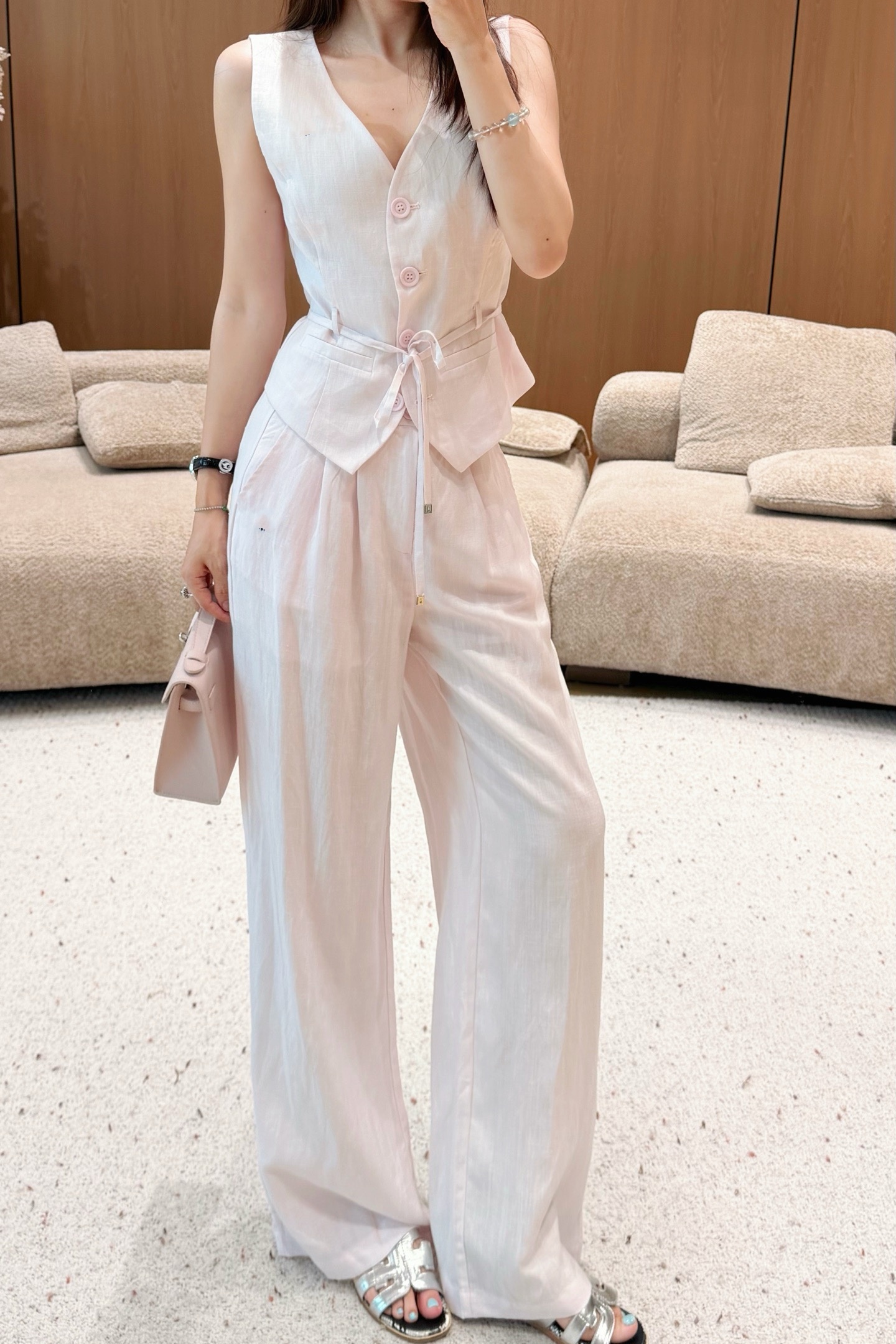 Linen Pant Wide - 26 Xia Xin Silk-Linen Fabric Suit