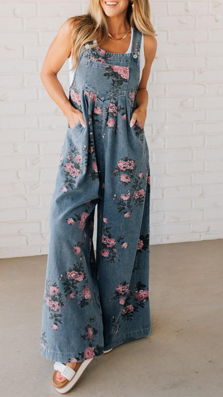 Romper Floral Print - 2025 Summer New Style Casual Women's