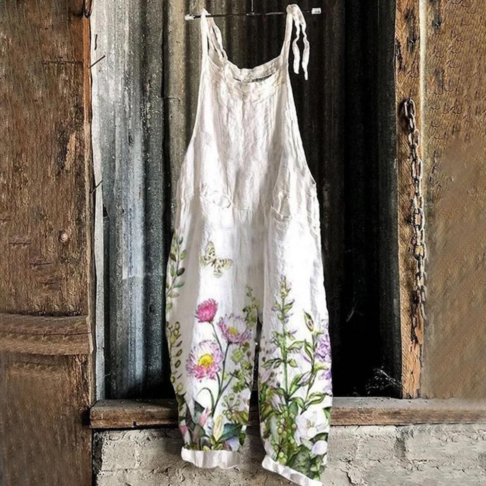 Romper Floral Print - Flower Printed Sling Women Summer Vintage