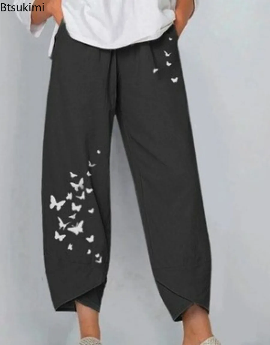 Linen Pant Wide - 2026 Women's Casual Cotton Linen Harem