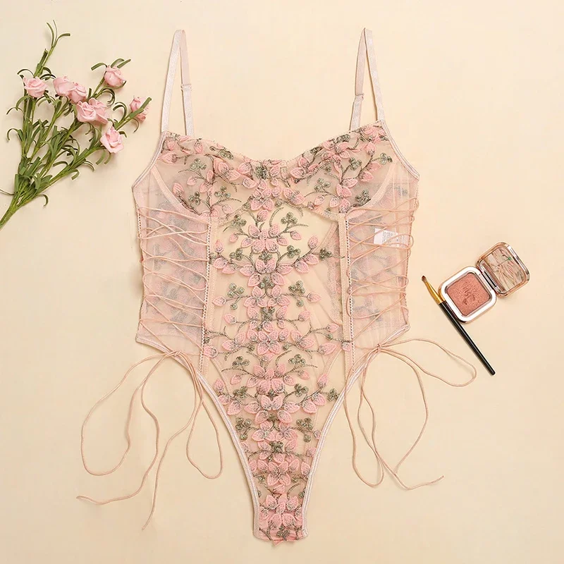 Floral Printed Embroidery Body - Romper Floral Print avis et prix