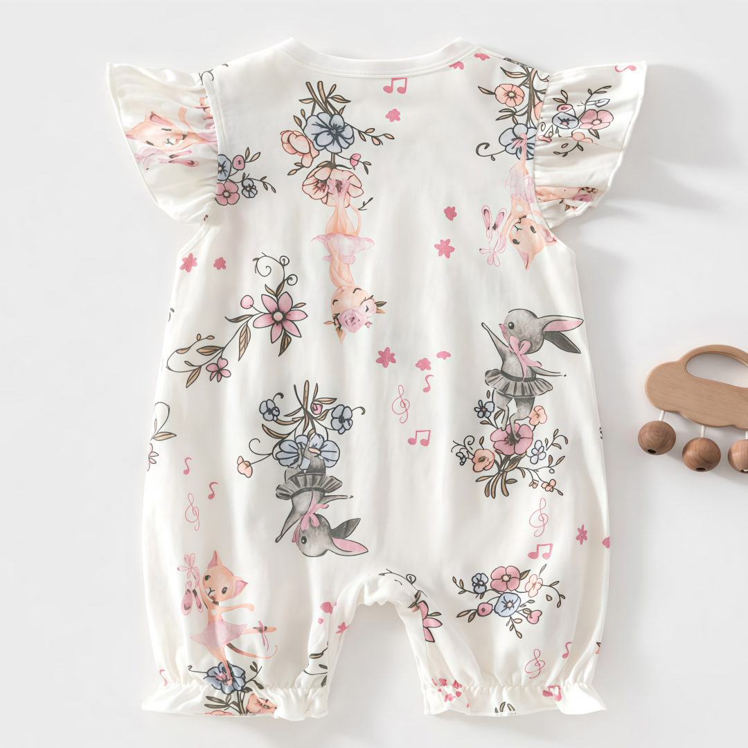 2026 Summer cotton Baby Bodysu - Romper Floral Print avis et prix