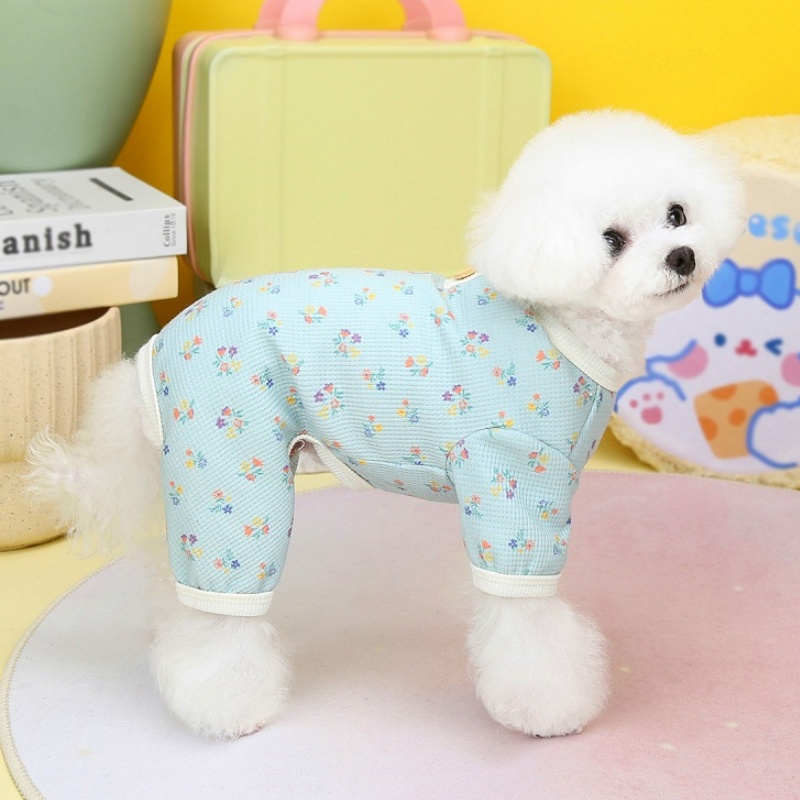 Soft Cotton Dog Jumpsuits Pet  - Romper Floral Print avis et prix