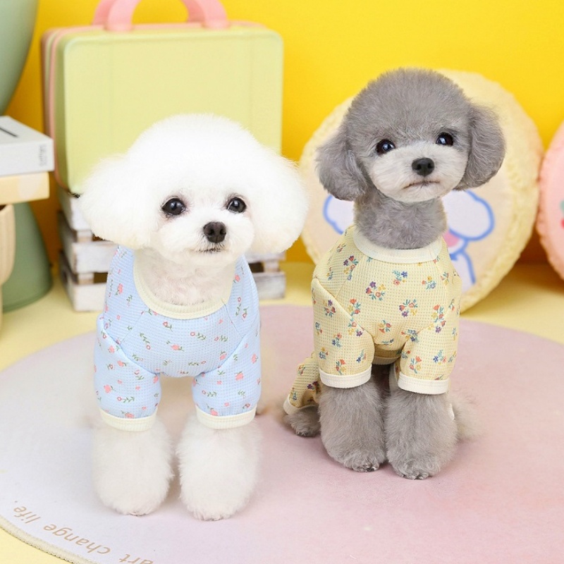 Soft Cotton Dog Jumpsuits Pet  - Romper Floral Print avis et prix