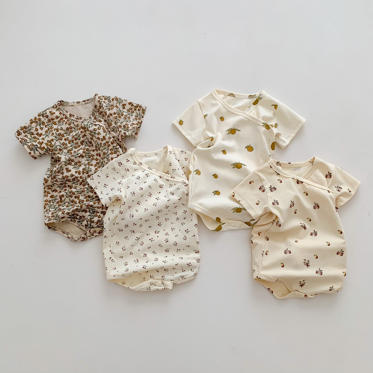 Newborn Girls Boys Baby Romper - Romper Floral Print avis et prix