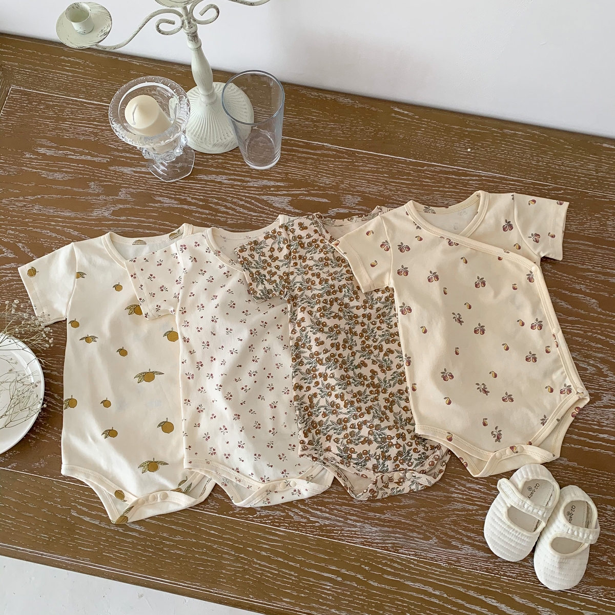 Newborn Girls Boys Baby Romper - Romper Floral Print avis et prix