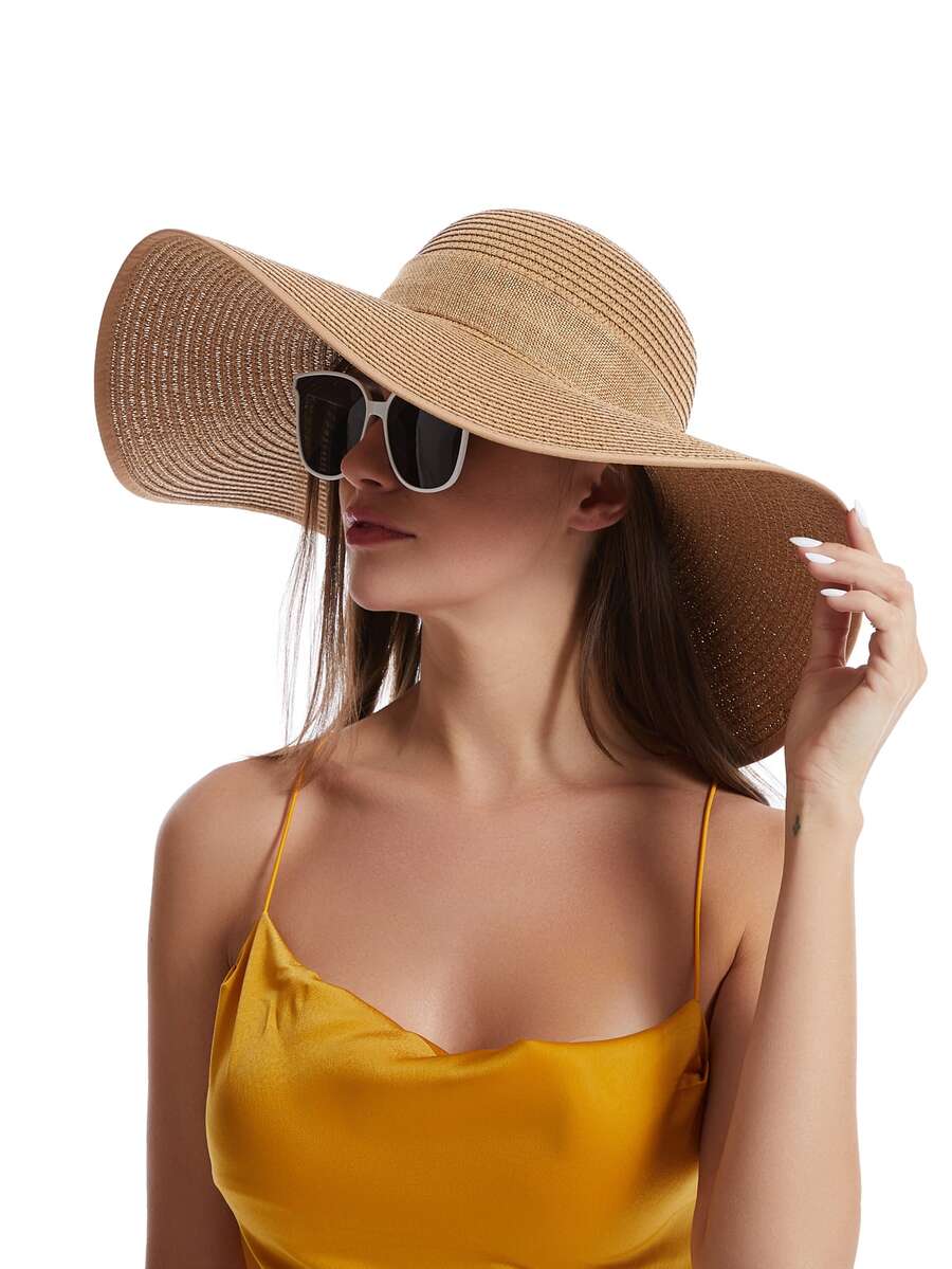 Womens Wide Brim Floppy Straw  - Hat Floppy Wide avis et prix