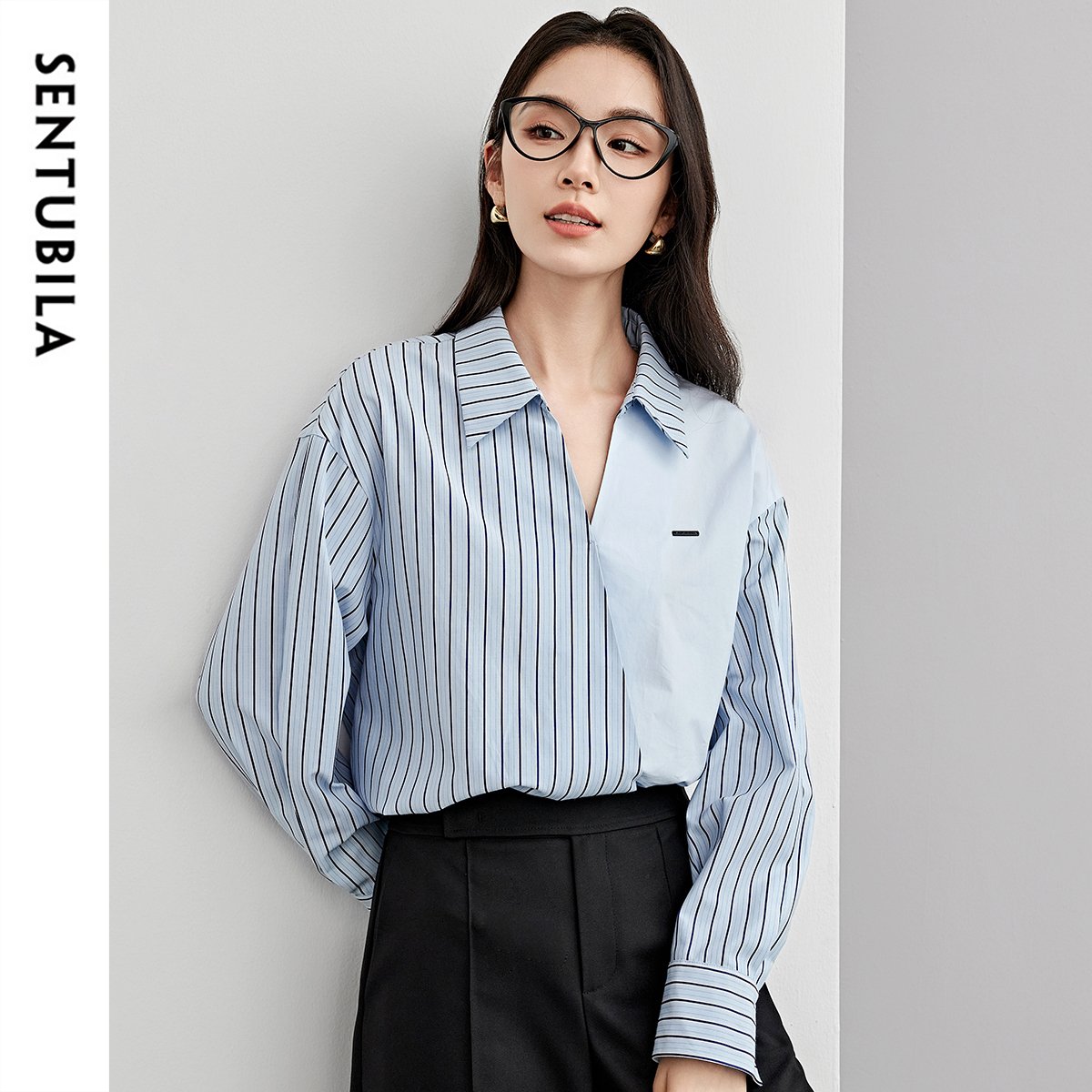SENTUBILA Patchwork Striped Sh - Blouse Off Shoulder avis et prix
