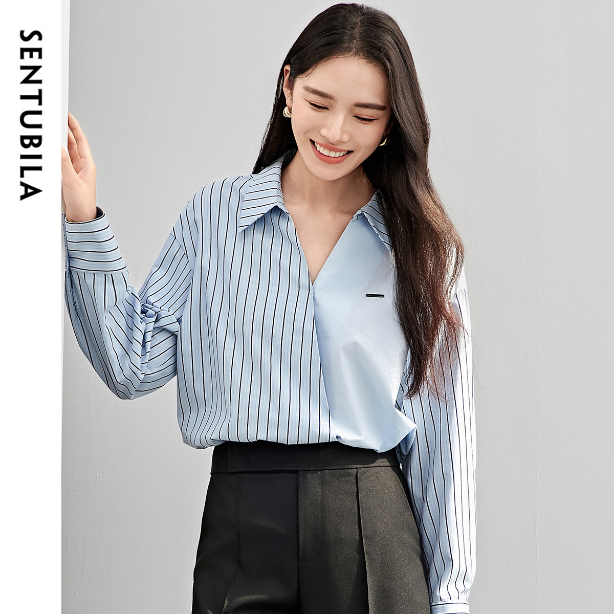 SENTUBILA Patchwork Striped Sh - Blouse Off Shoulder avis et prix
