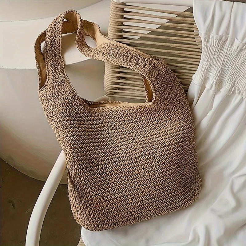 High-end hand-woven straw tote - Tote Bag Beach avis et prix