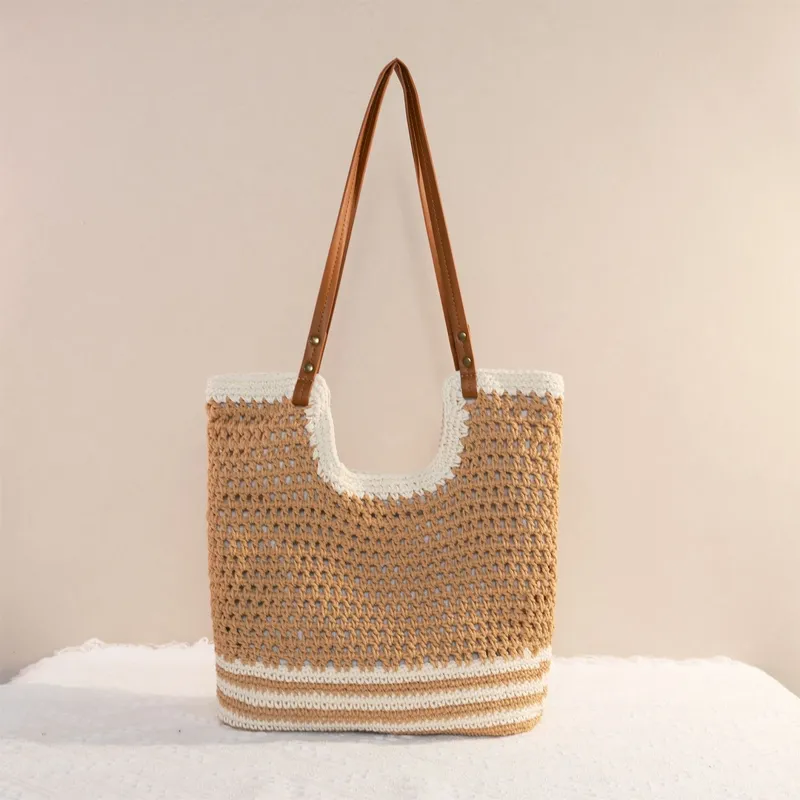 Women's large-capacity hand-wo - Tote Bag Beach avis et prix