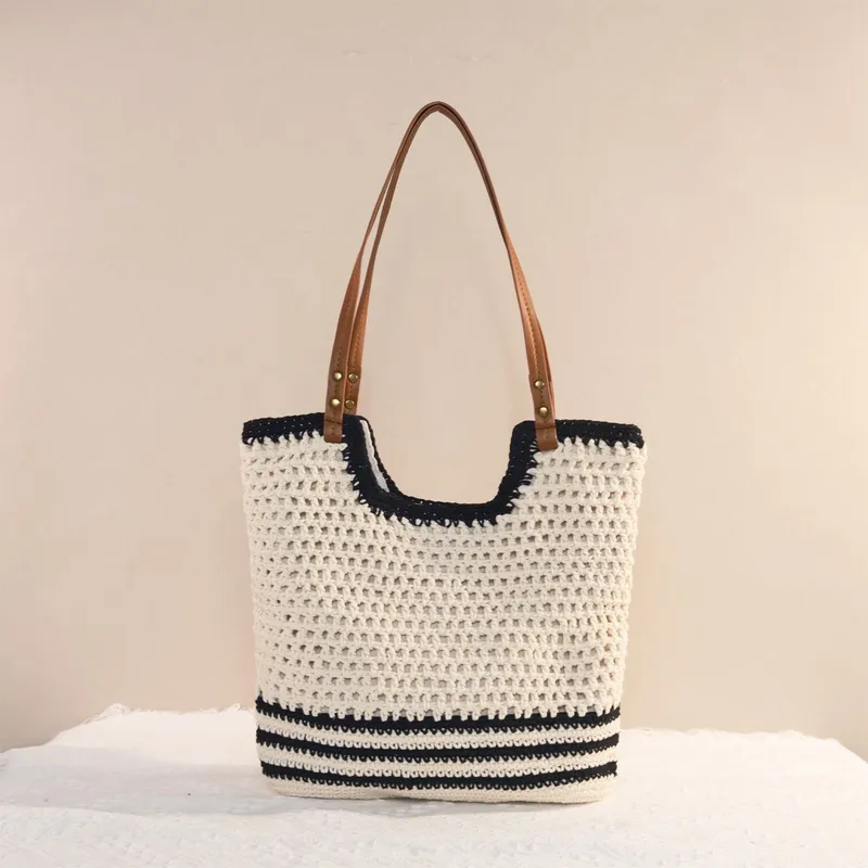 Women's large-capacity hand-wo - Tote Bag Beach avis et prix