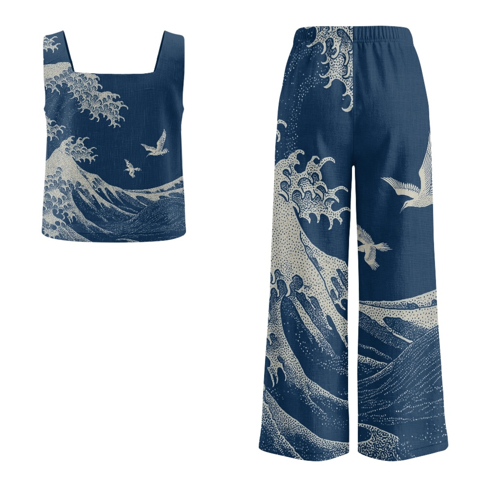 INSTANTARTS Women’s Linen Vest - Linen Pant Wide avis et prix