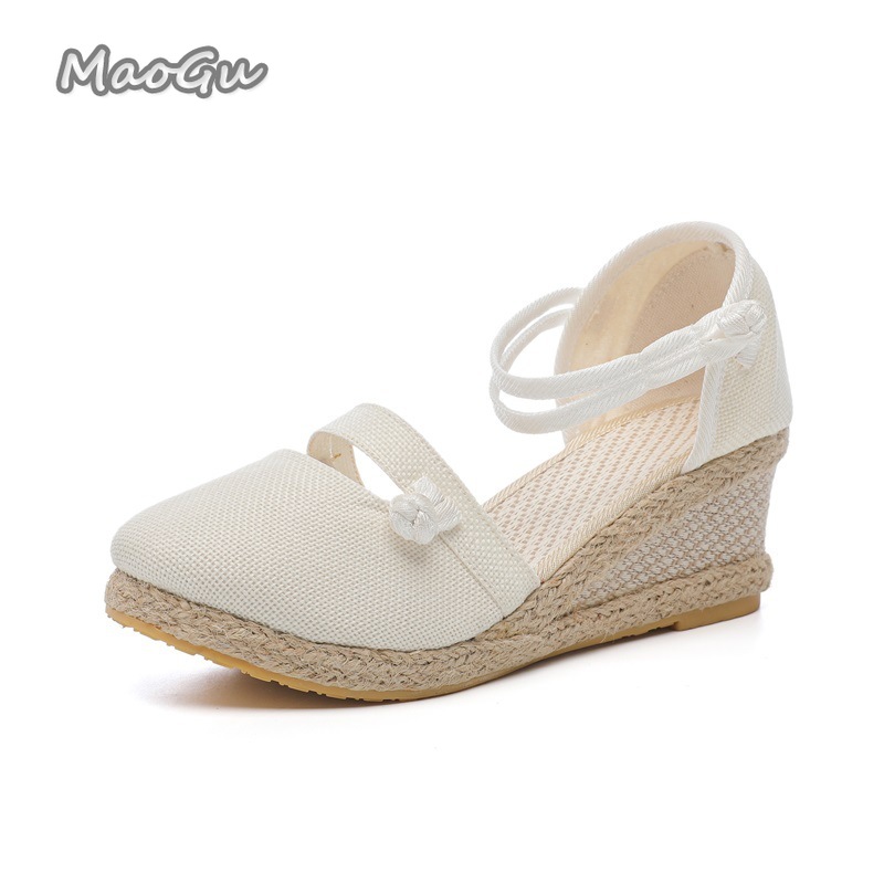 Women's Linen Espadrille Wedge - Wedge Espadrille Women avis et prix