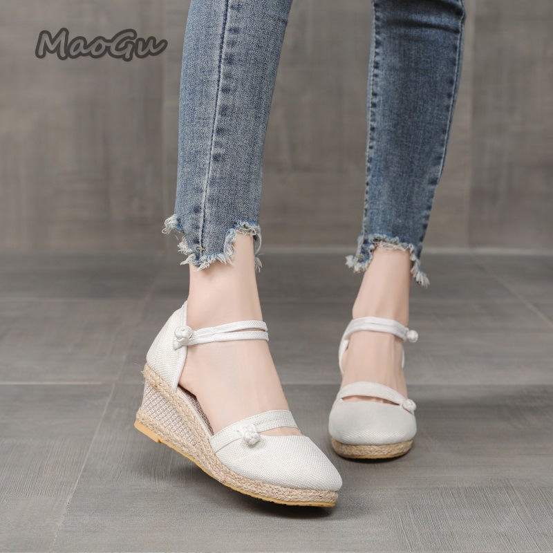 Women's Linen Espadrille Wedge - Wedge Espadrille Women avis et prix
