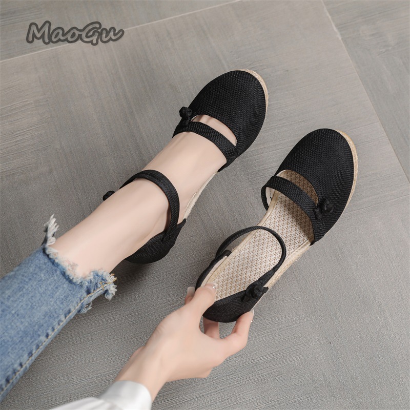Women's Linen Espadrille Wedge - Wedge Espadrille Women avis et prix