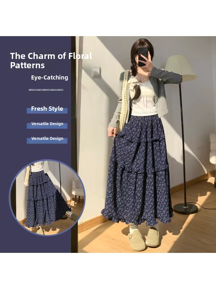 Floral A-Line Midi Skirt Women - Midi Skirt Floral avis et prix