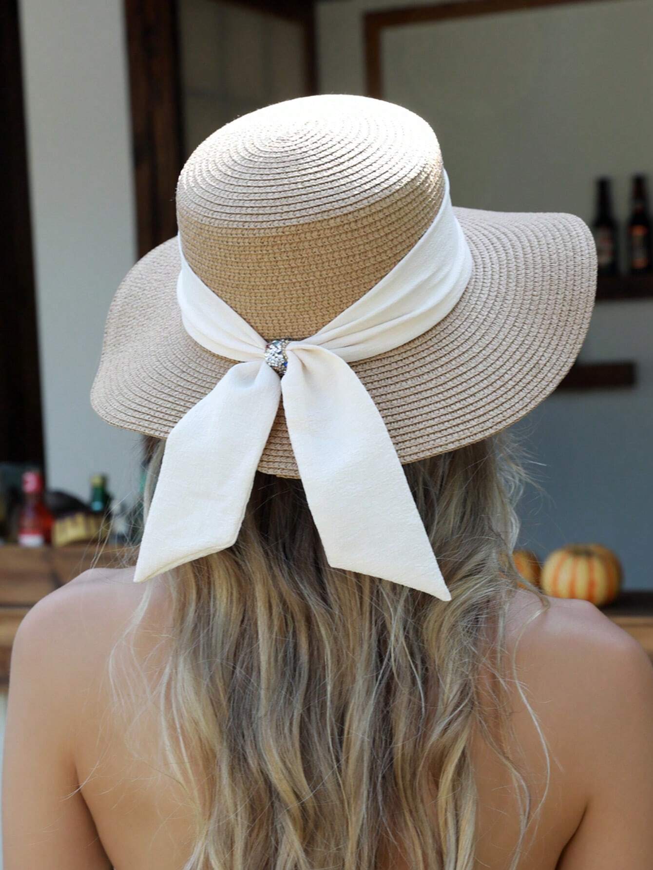 1pc Women Sun Straw Hat Wide B - Hat Floppy Wide avis et prix