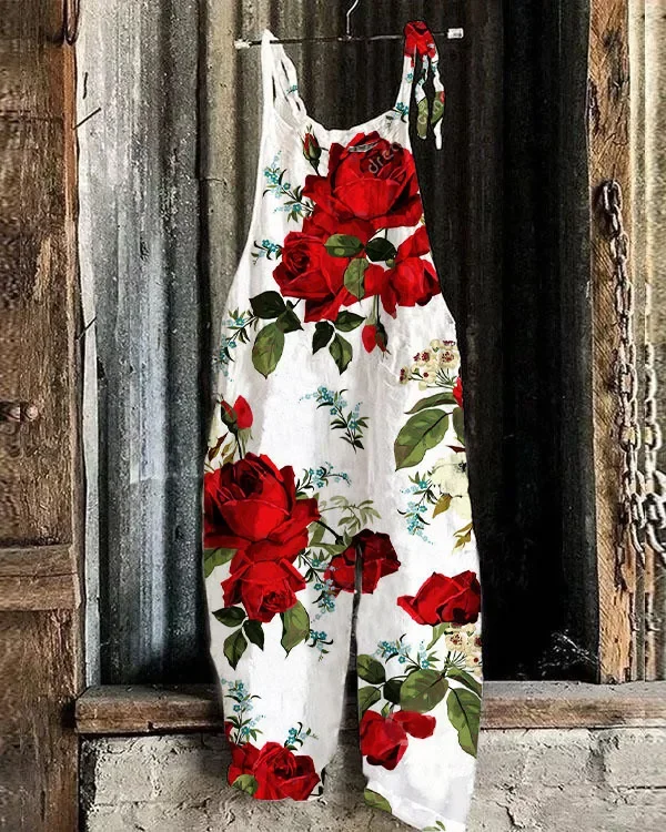 Women Jumpsuits Overalls Sleev - Romper Floral Print avis et prix